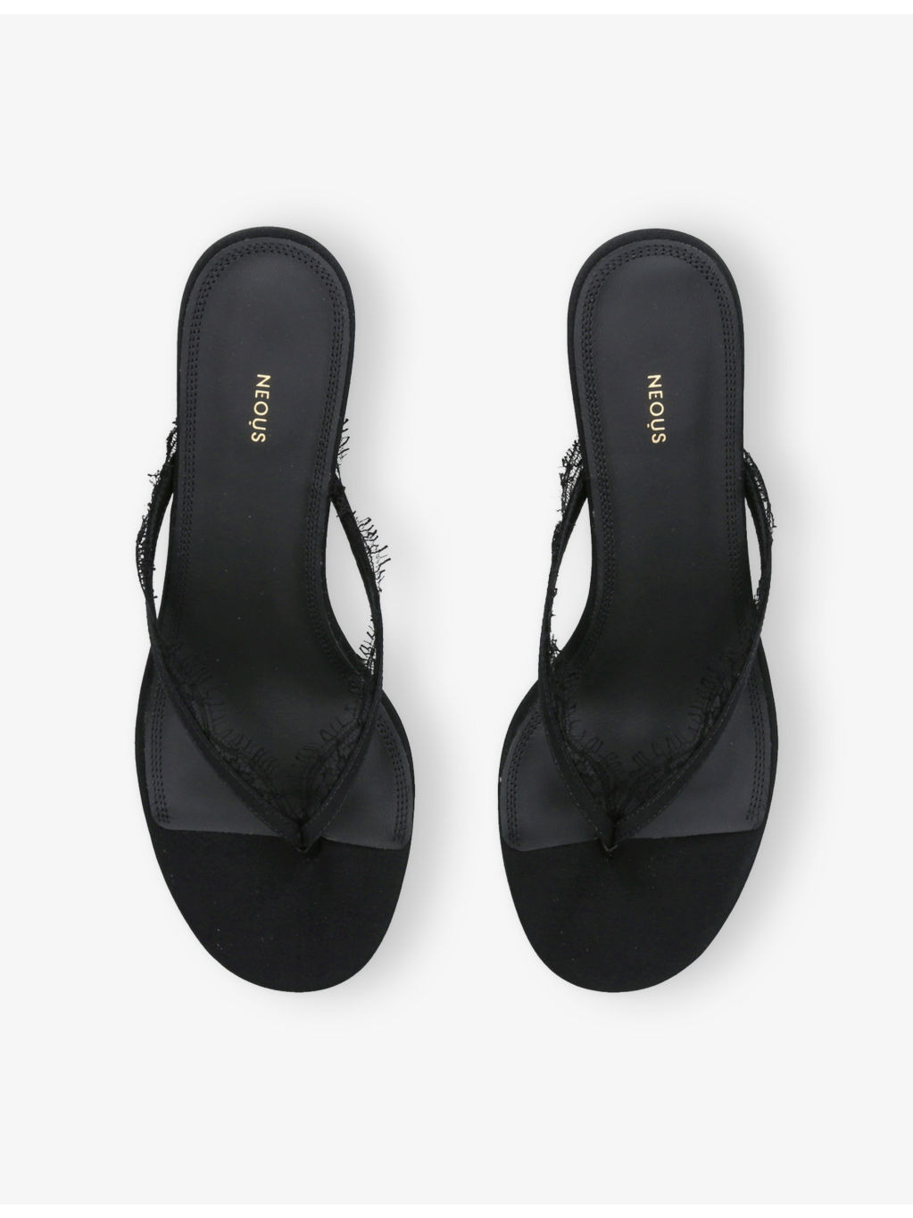 Kalliope Lace-Trim Heeled Sandals - 2