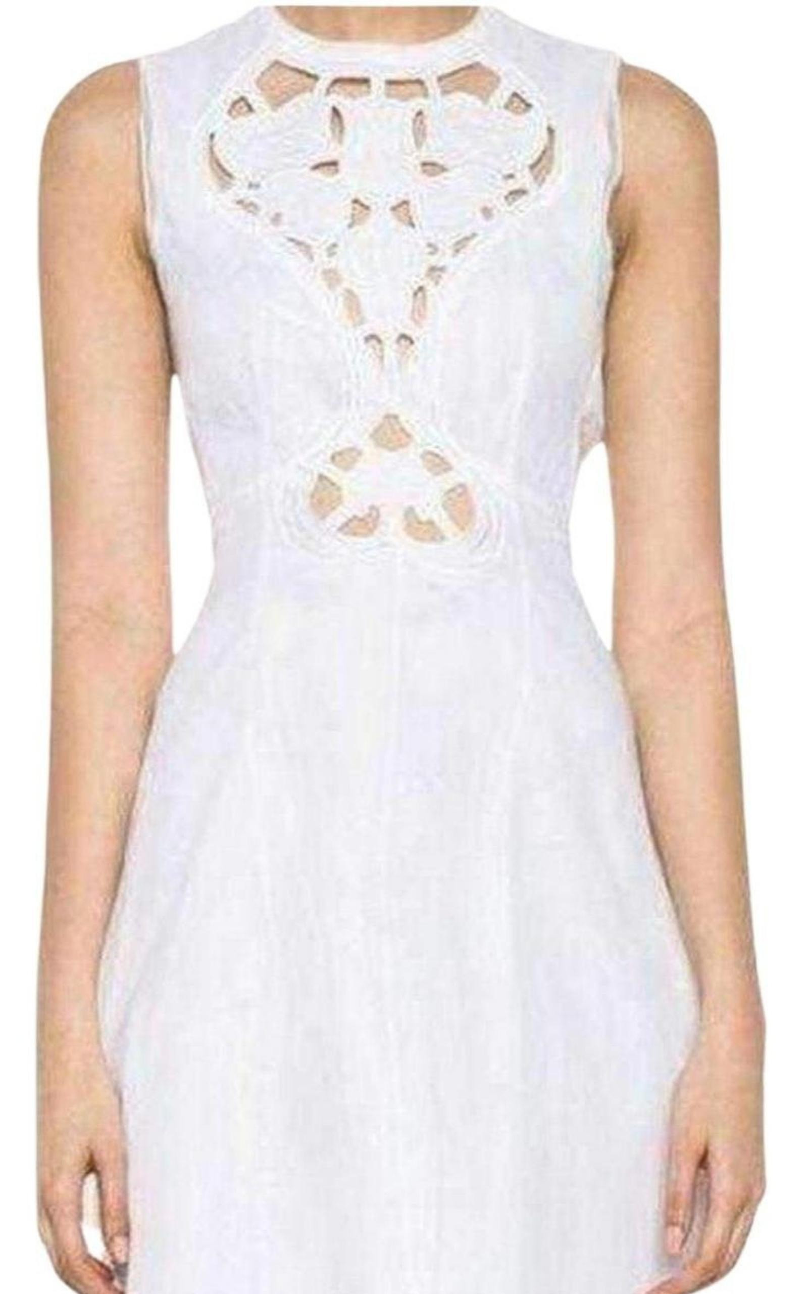 Cutout Cotton Organza Dress - 5