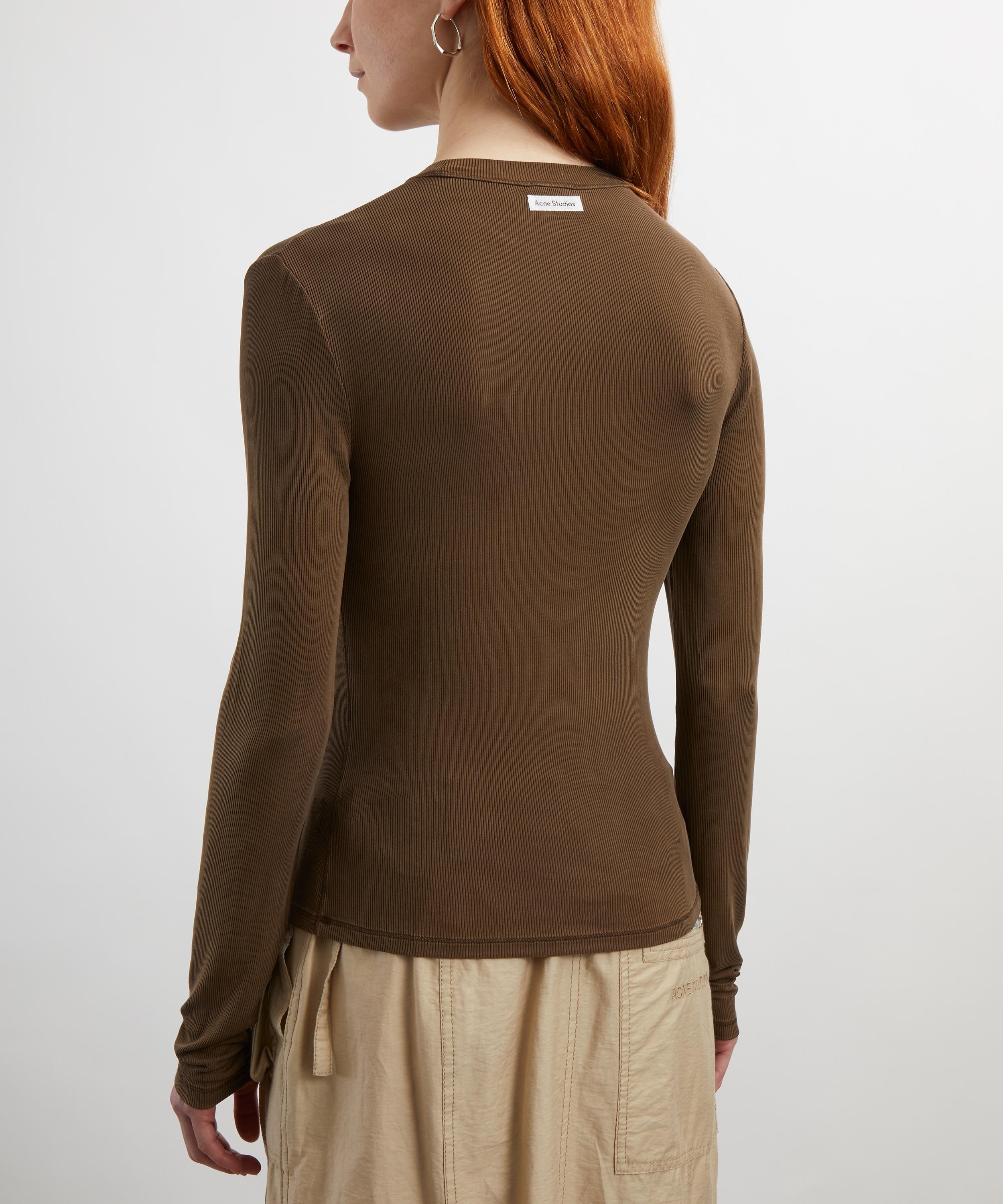 Ribbed Long Sleeve T-Shirt - 4