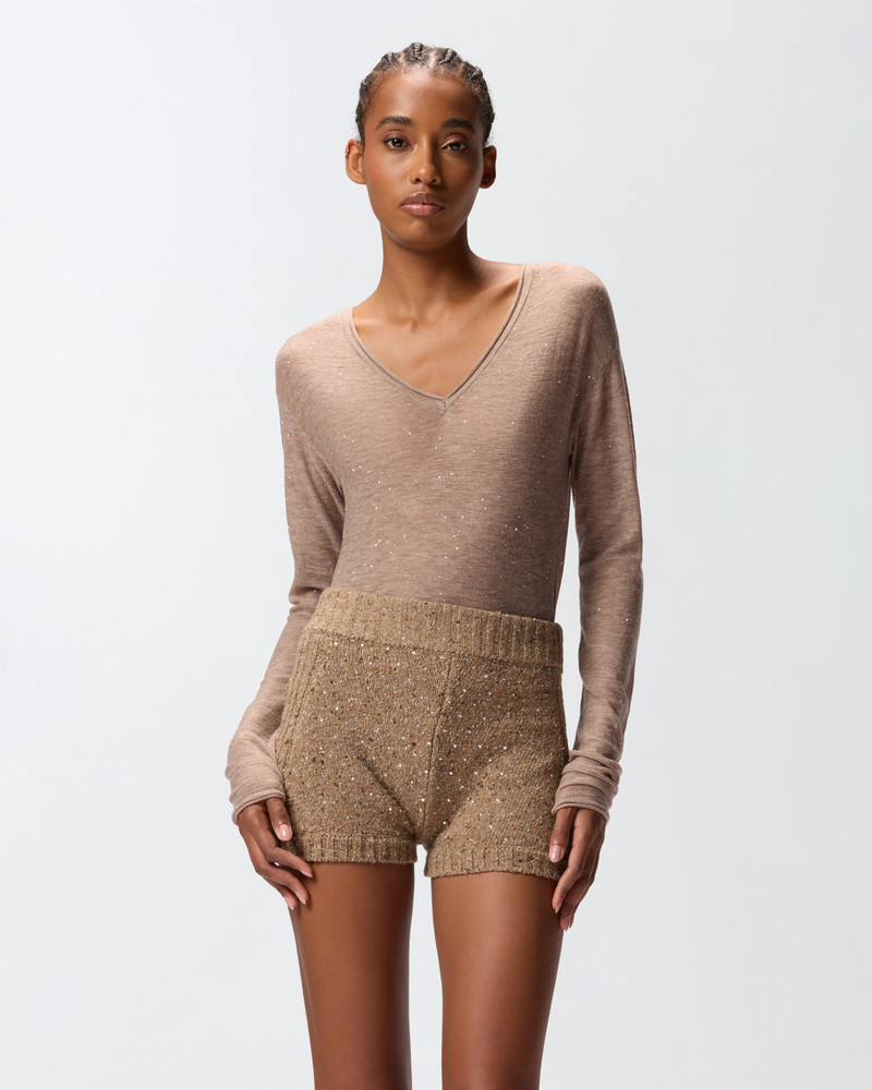 PINKO V-NECK SWEATER WITH SEQUINS outlook