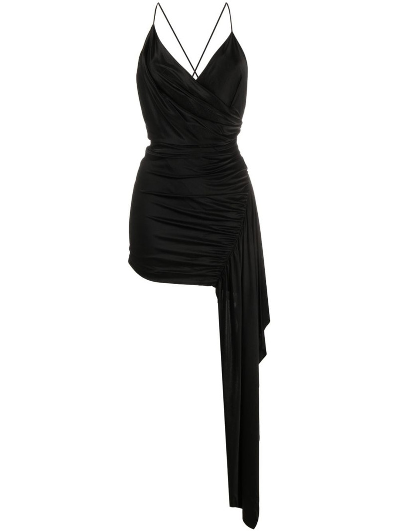 asymmetric-draped minidress 1