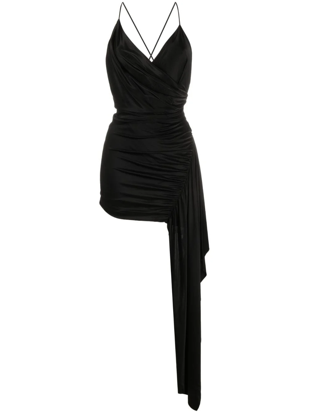 asymmetric-draped minidress - 1