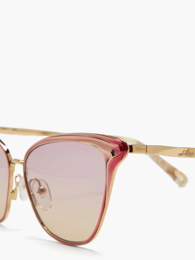 Chloé Felicy cat-eye metal sunglasses outlook