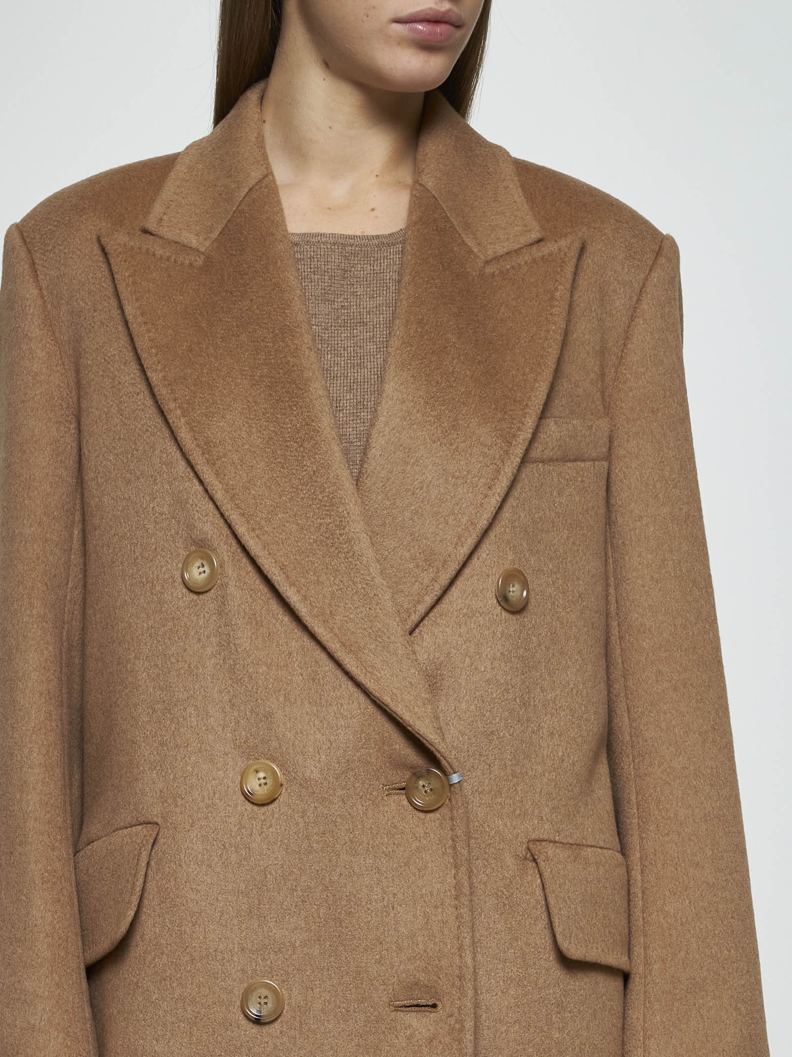 Max Mara Fungo double-breasted wool coat | danielloboutique