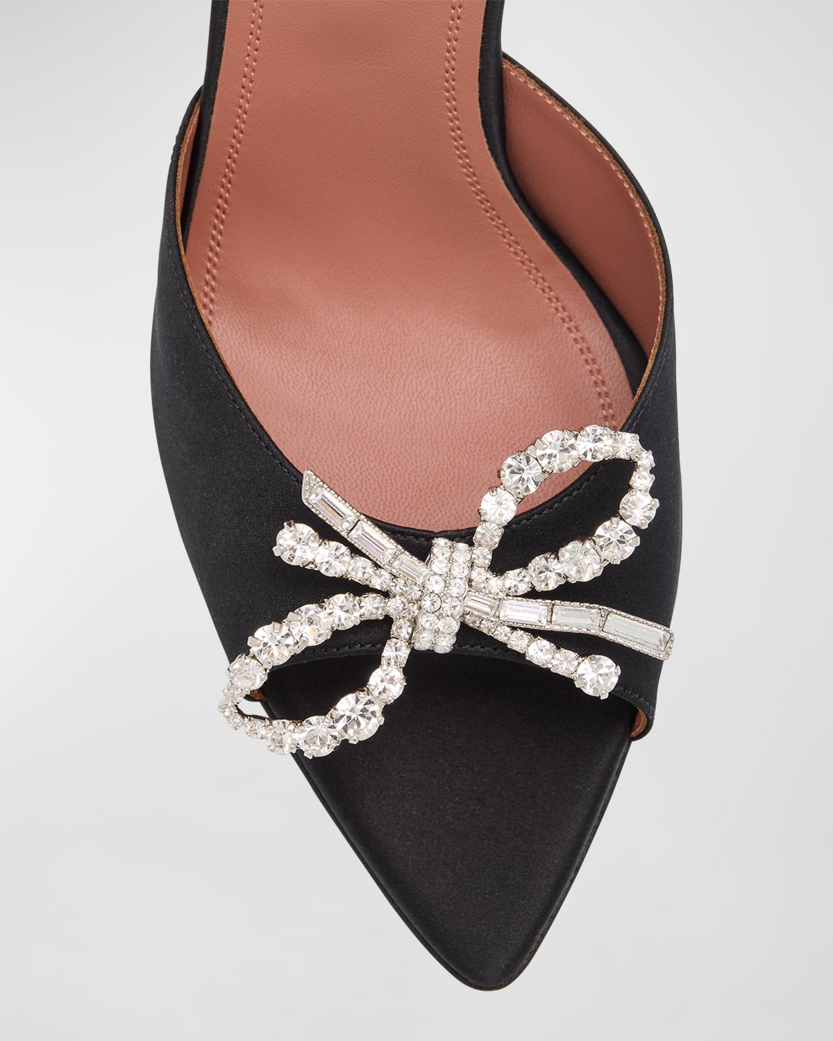 Rosie Embellished Bow Satin Pedestal Sandals - 5