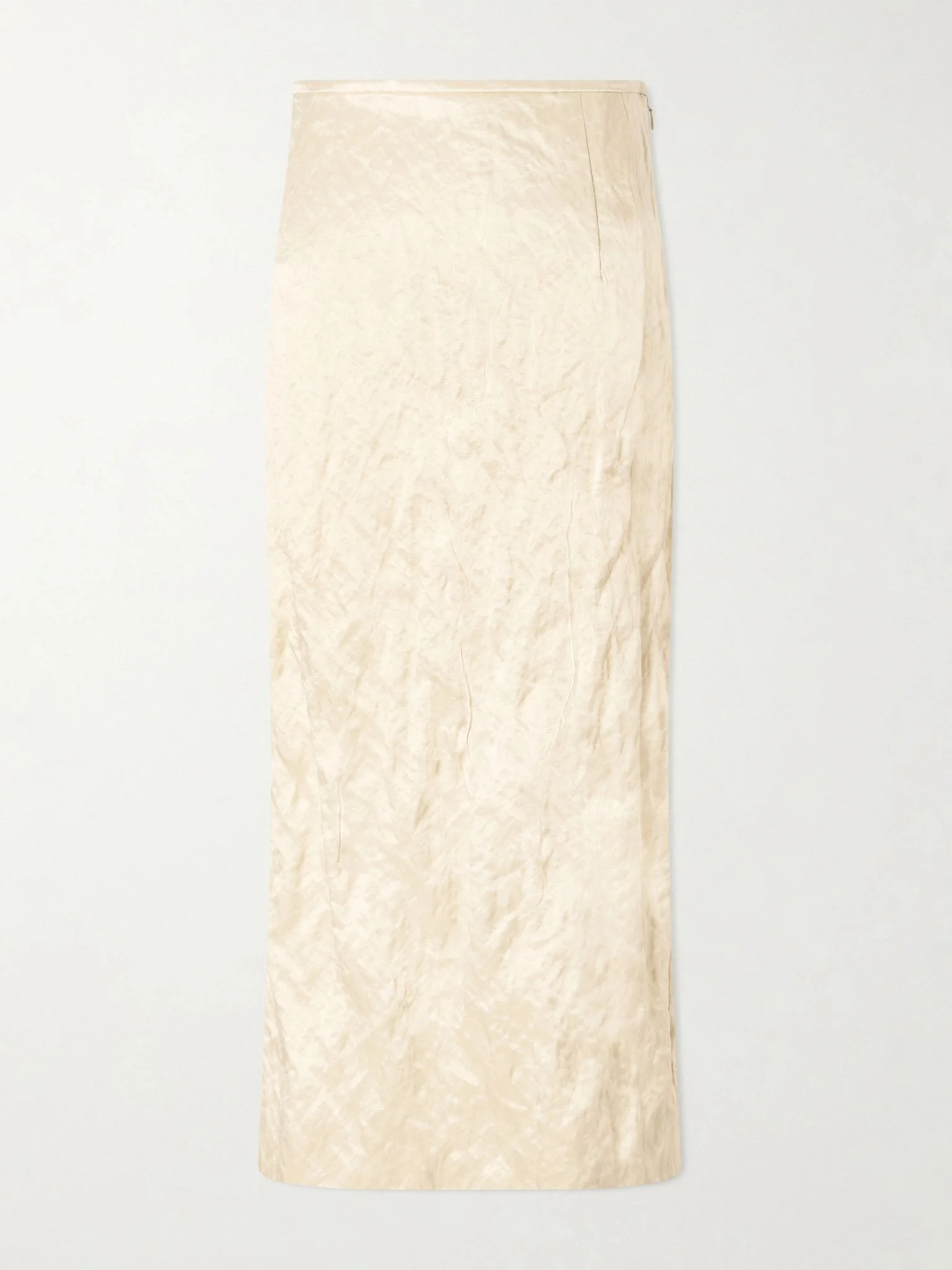 Mena cloqué cotton-blend midi skirt Ivory - 1