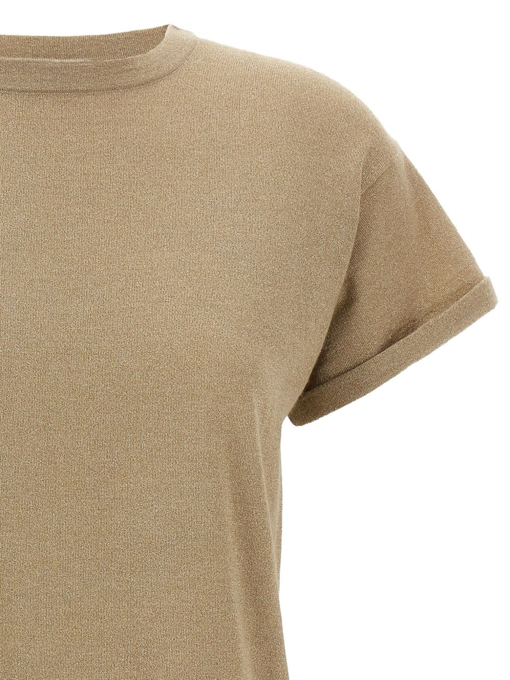 lamé short-sleeve T-shirt - 4