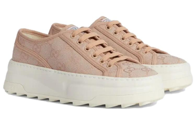 (WMNS) Gucci GG Leather Sneakers 'Neutral' 746766-FABZZ-5641 - 3