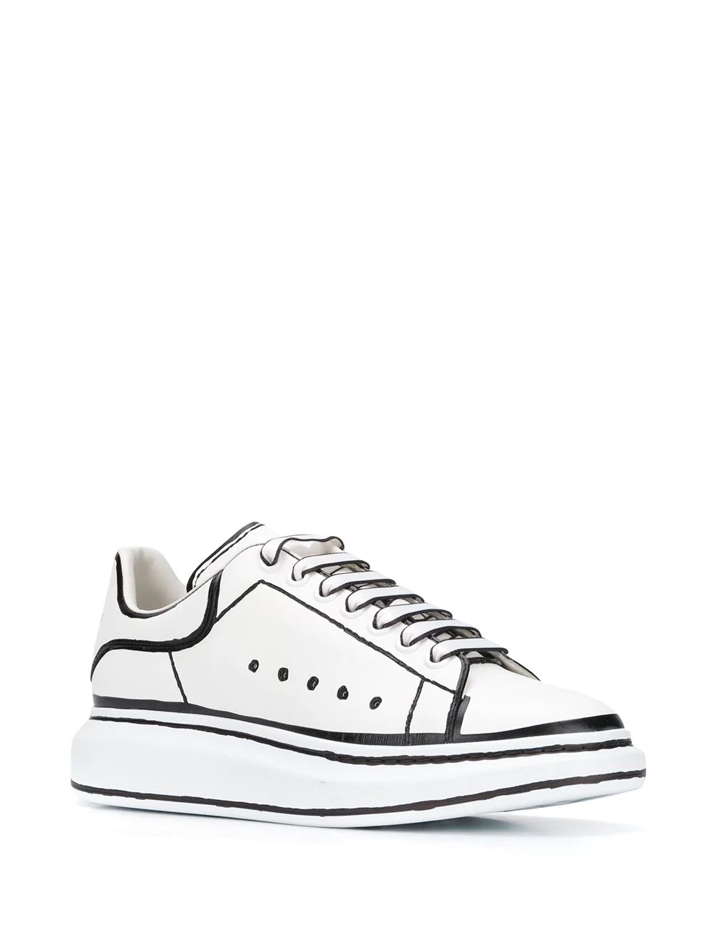 Oversized contrasting trim sneakers - 2