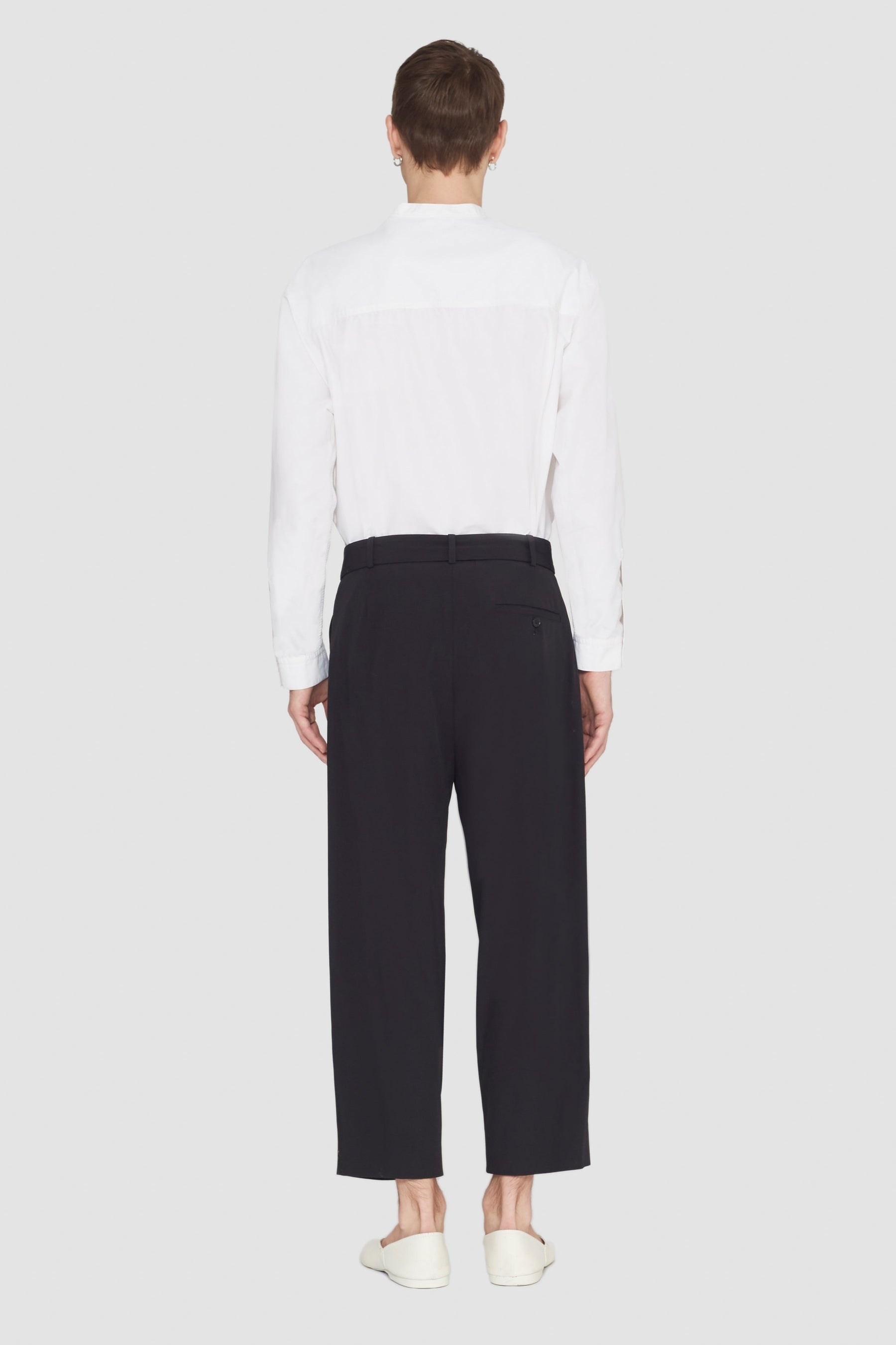Belted Drop-Crotch Trousers - 4