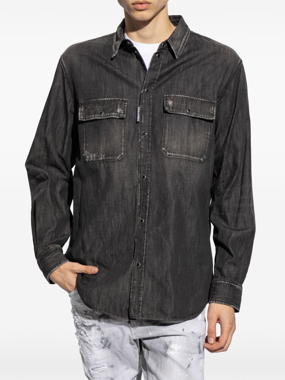 long-sleeve denim shirt - 3