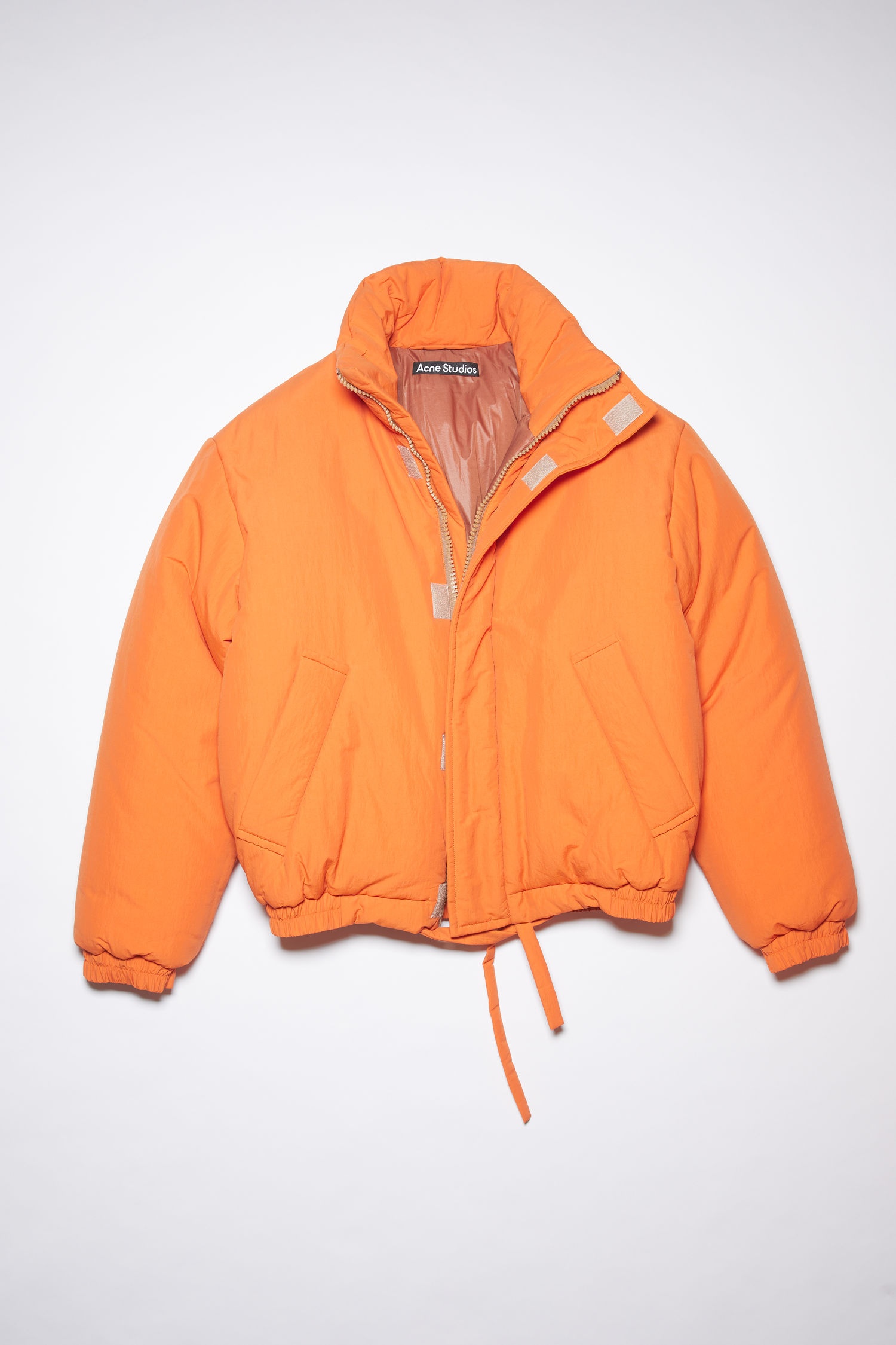 Padded nylon jacket - Pumpkin orange - 1