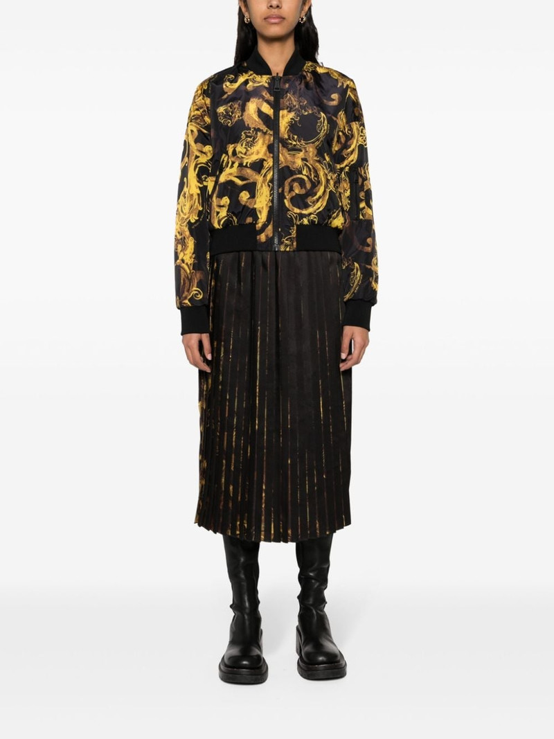 VERSACE JEANS COUTURE Watercolour Couture pleated midi skirt outlook