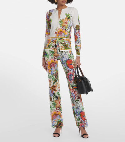 Etro Floral silk-blend top outlook