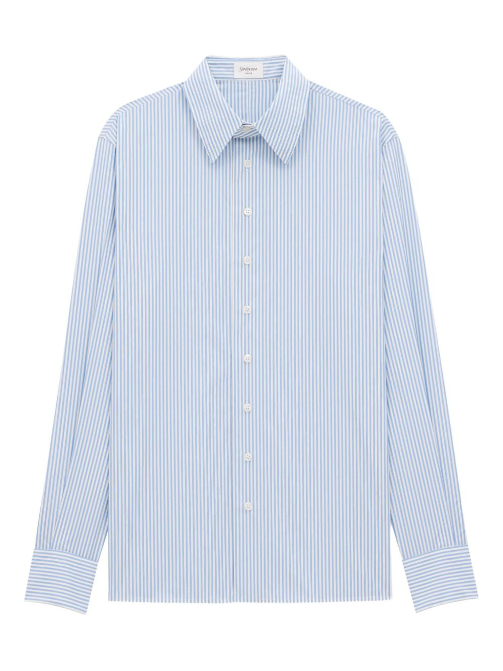 Saint Laurent striped oxford cotton shirt - 1