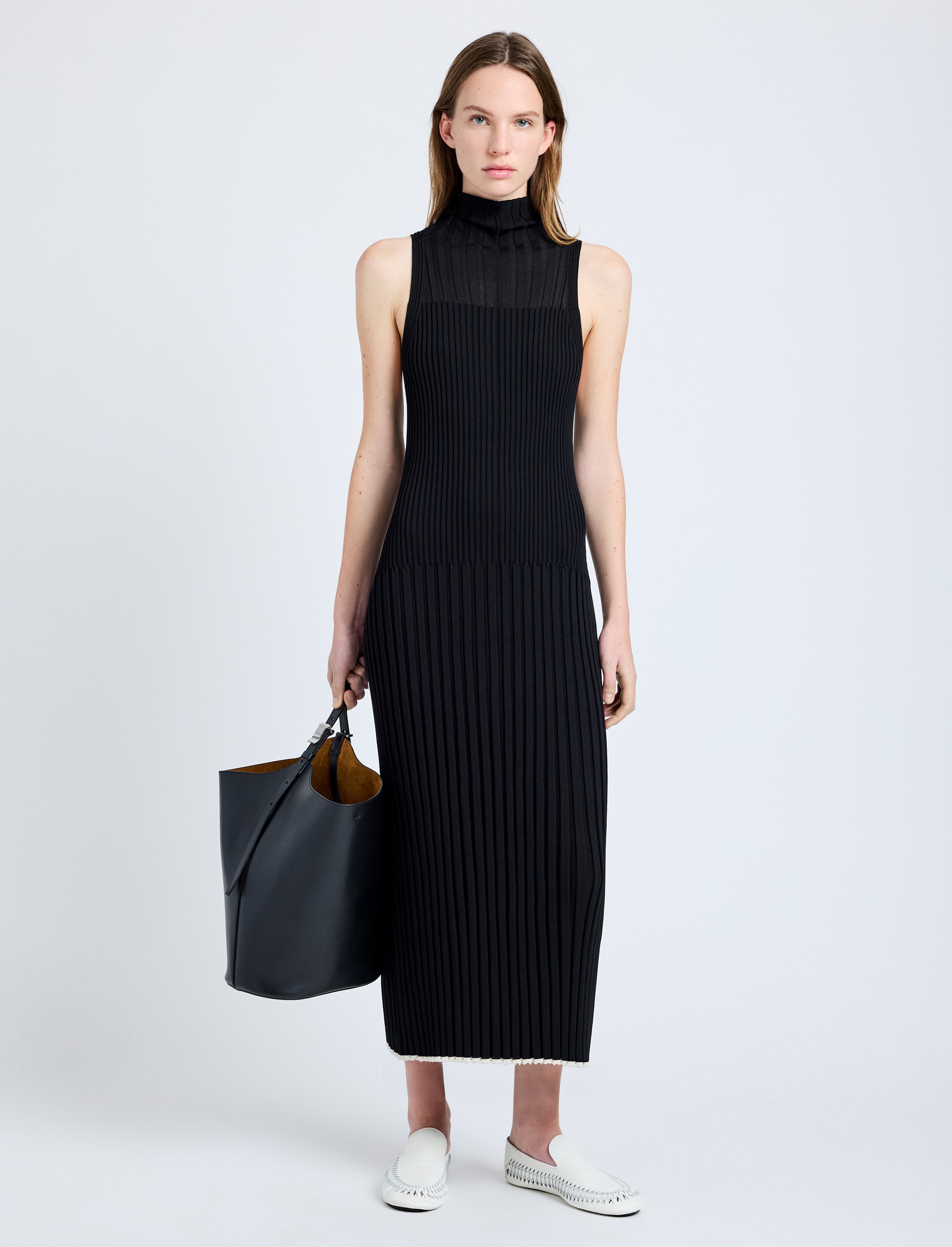 Maia Dress in Midweight Viscose Rib - 2