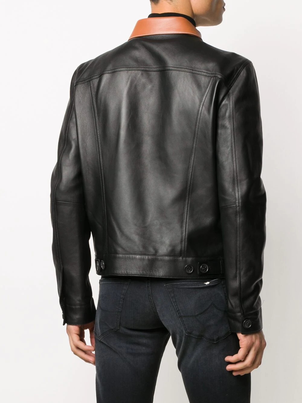 leather biker jacket - 4