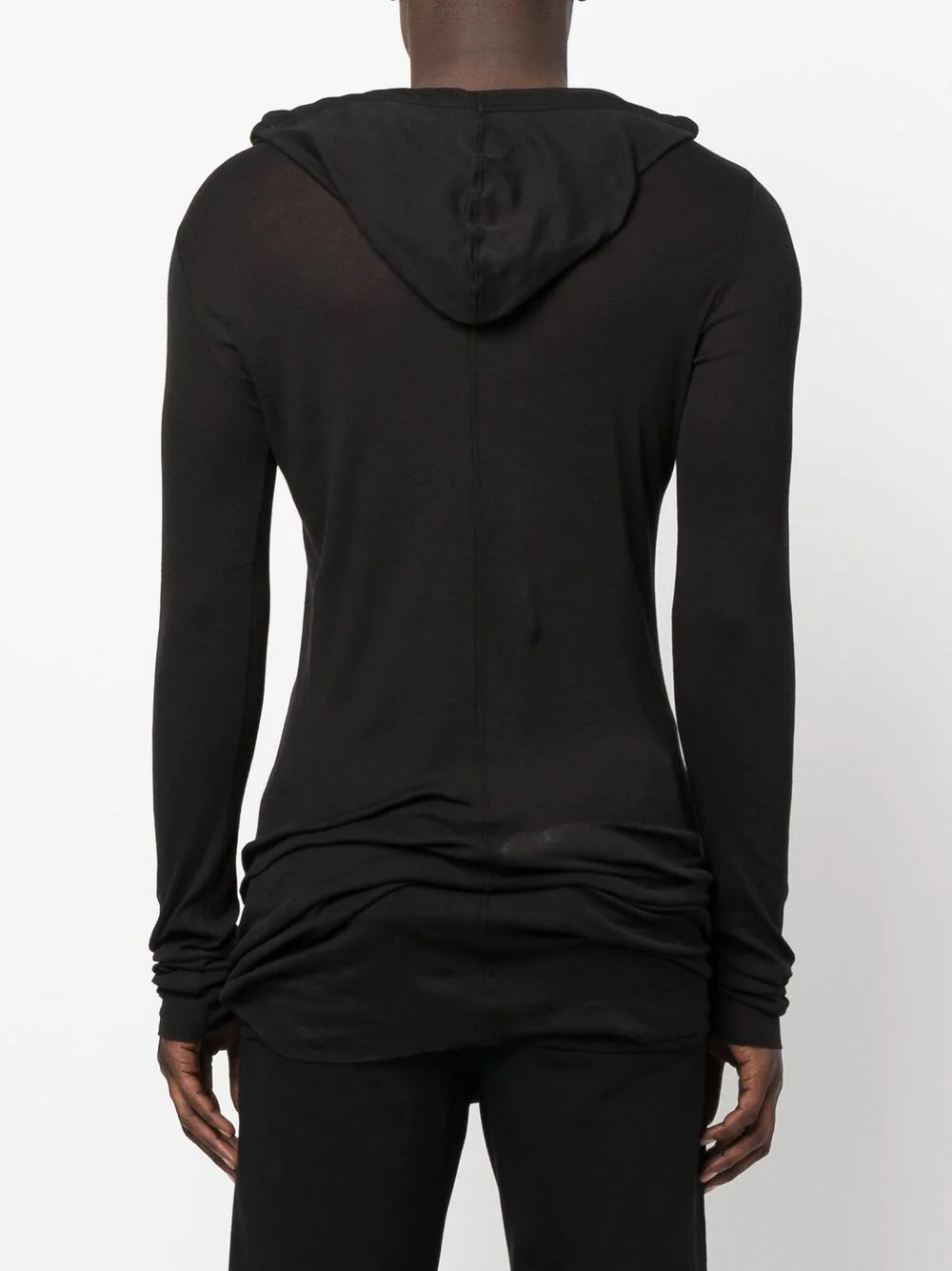 hooded ribbed long-sleeve T-shirt - 4