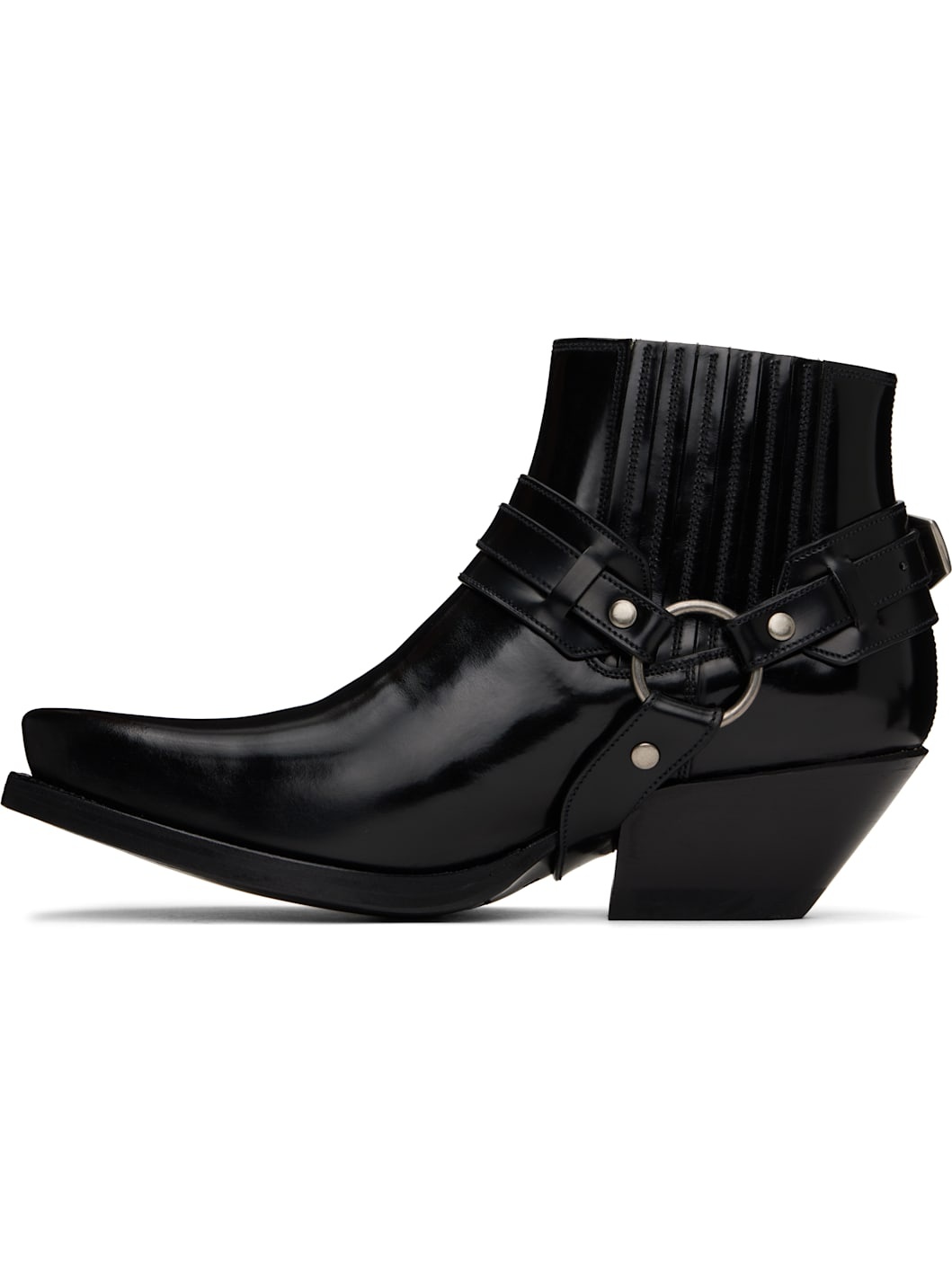 Black Texano Ankle Chelsea Boots - 3