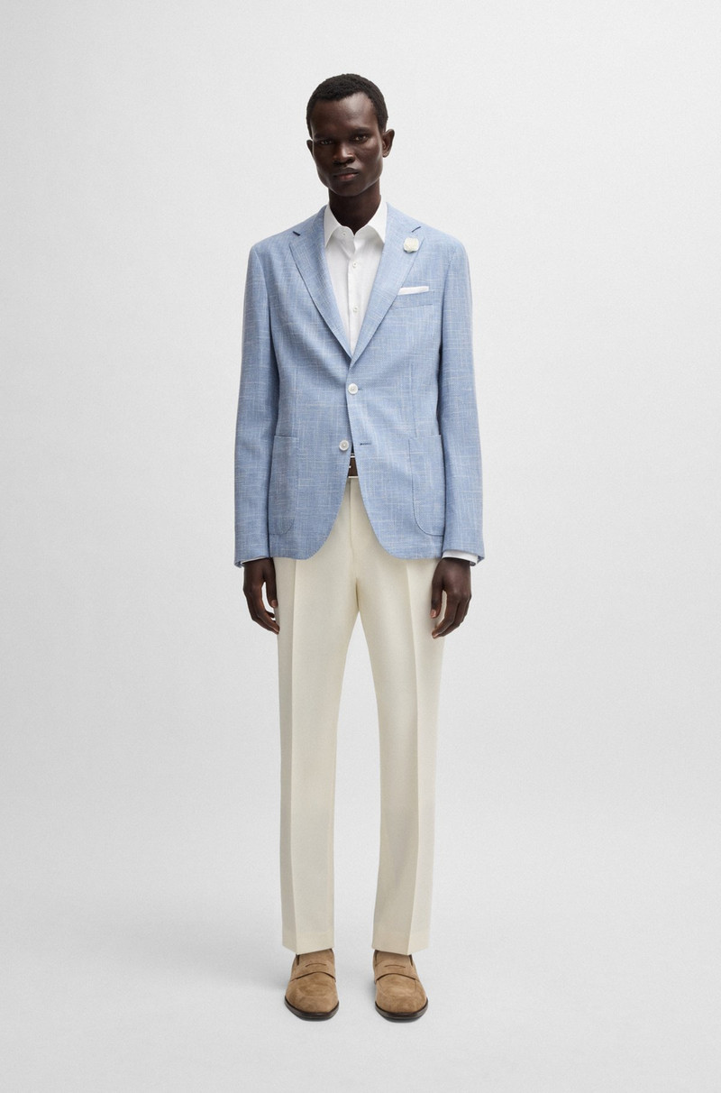 BOSS SLIM-FIT BLAZER IN MICRO-PATTERNED FABRIC outlook