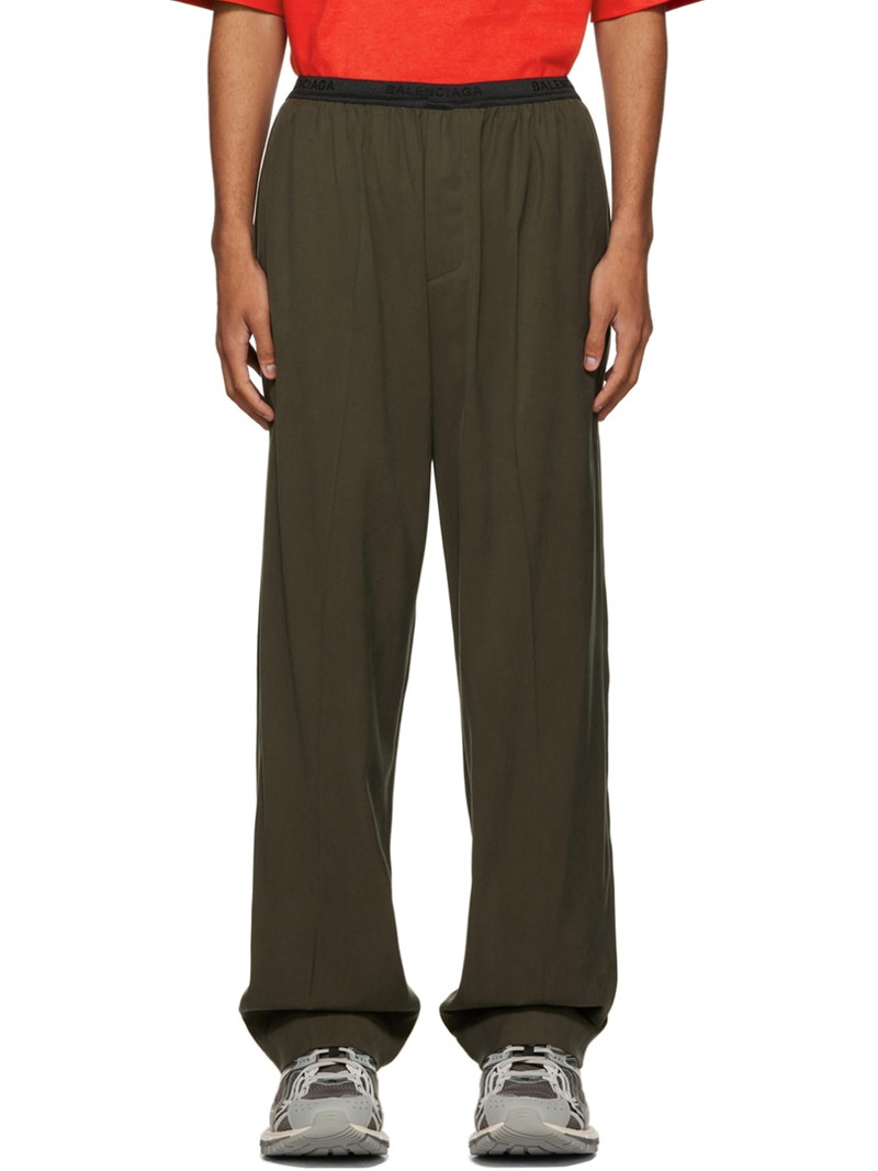 logo-waistband wide-leg trousers - 1
