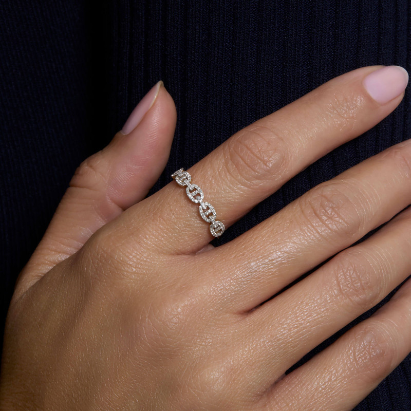 STONE AND STRAND Medium Diamond Maritime Ring outlook