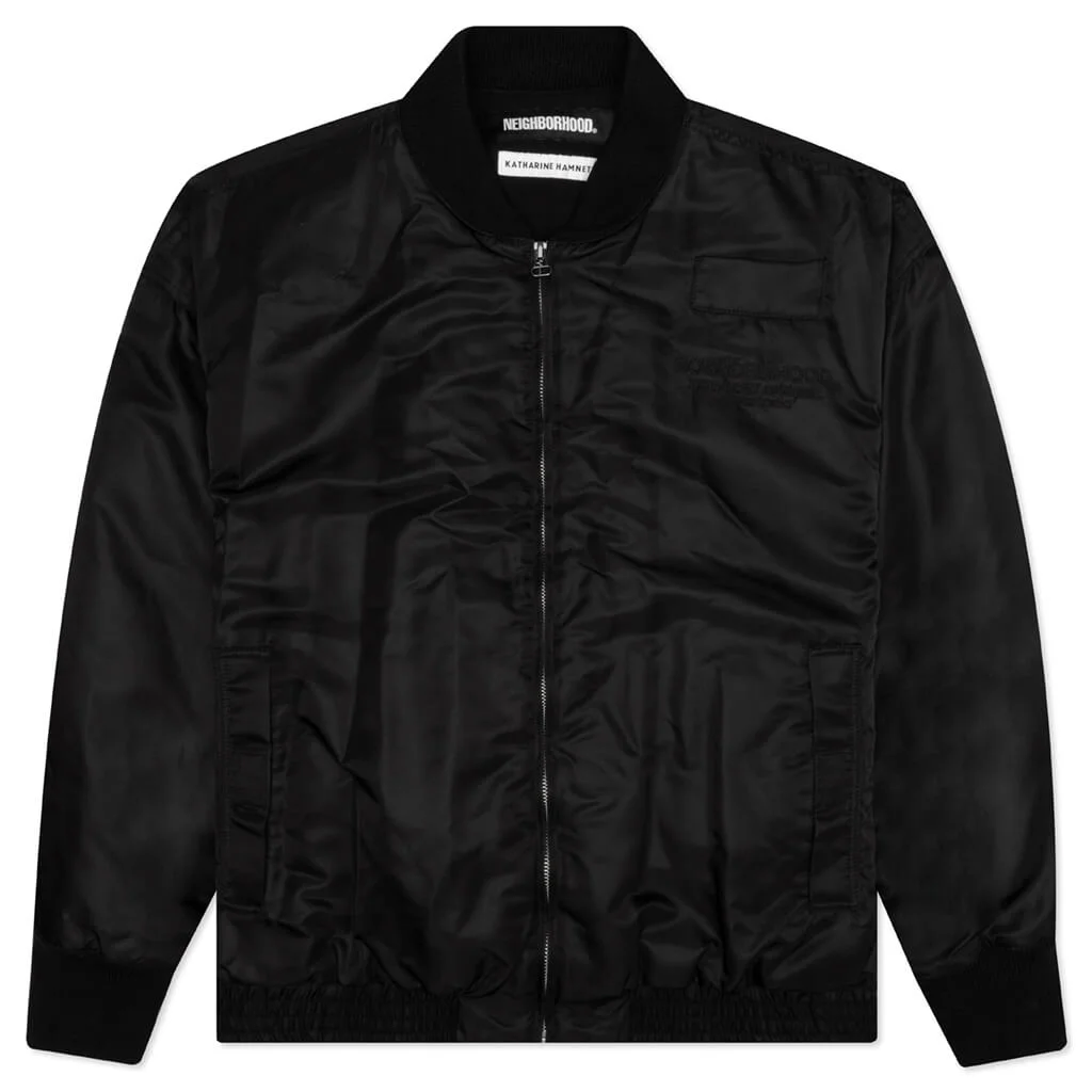 embroidered zip-up bomber 재킷 - 1