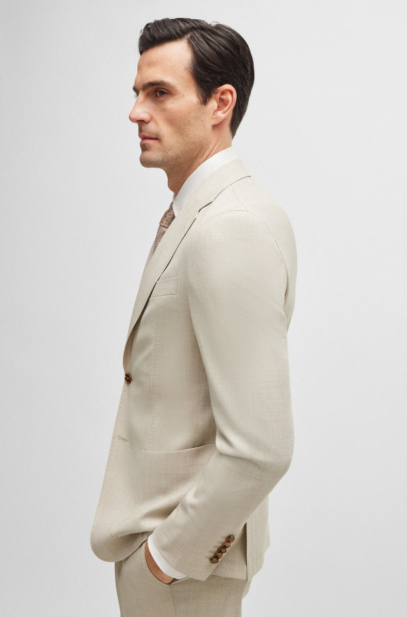 SLIM-FIT SUIT IN MICRO-PATTERNED WOOL 6
