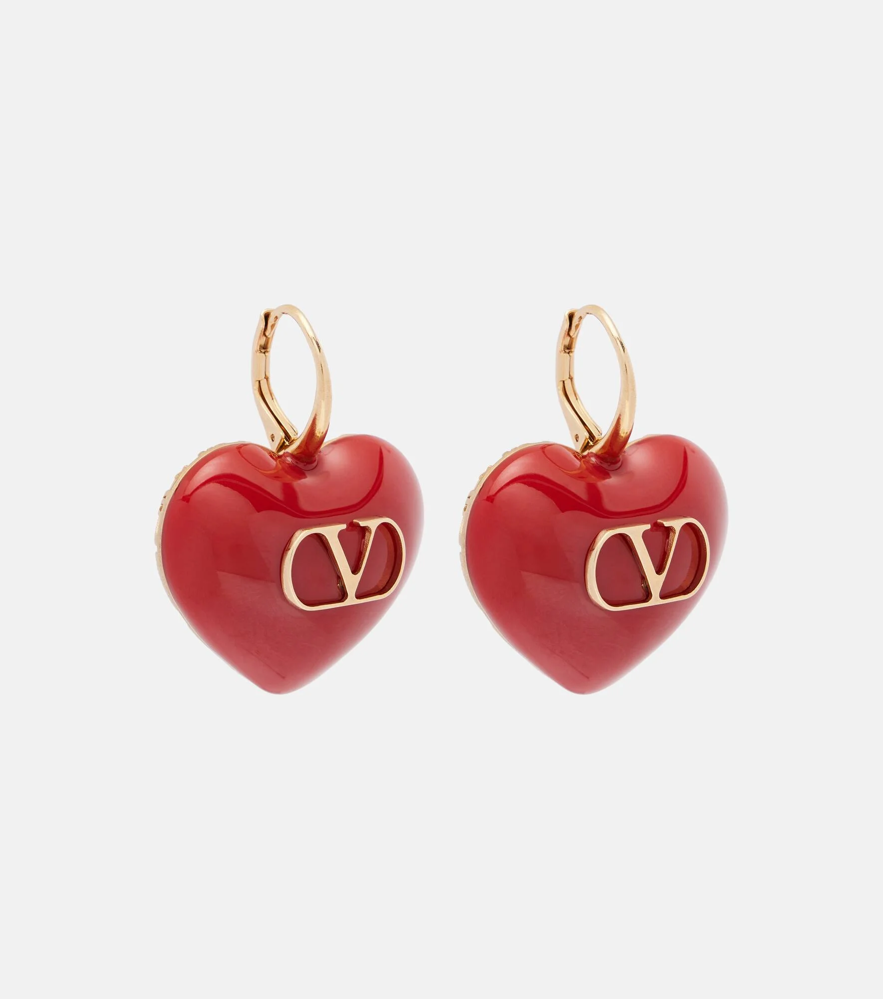 Cœur Royal VLogo enamel earrings - 1