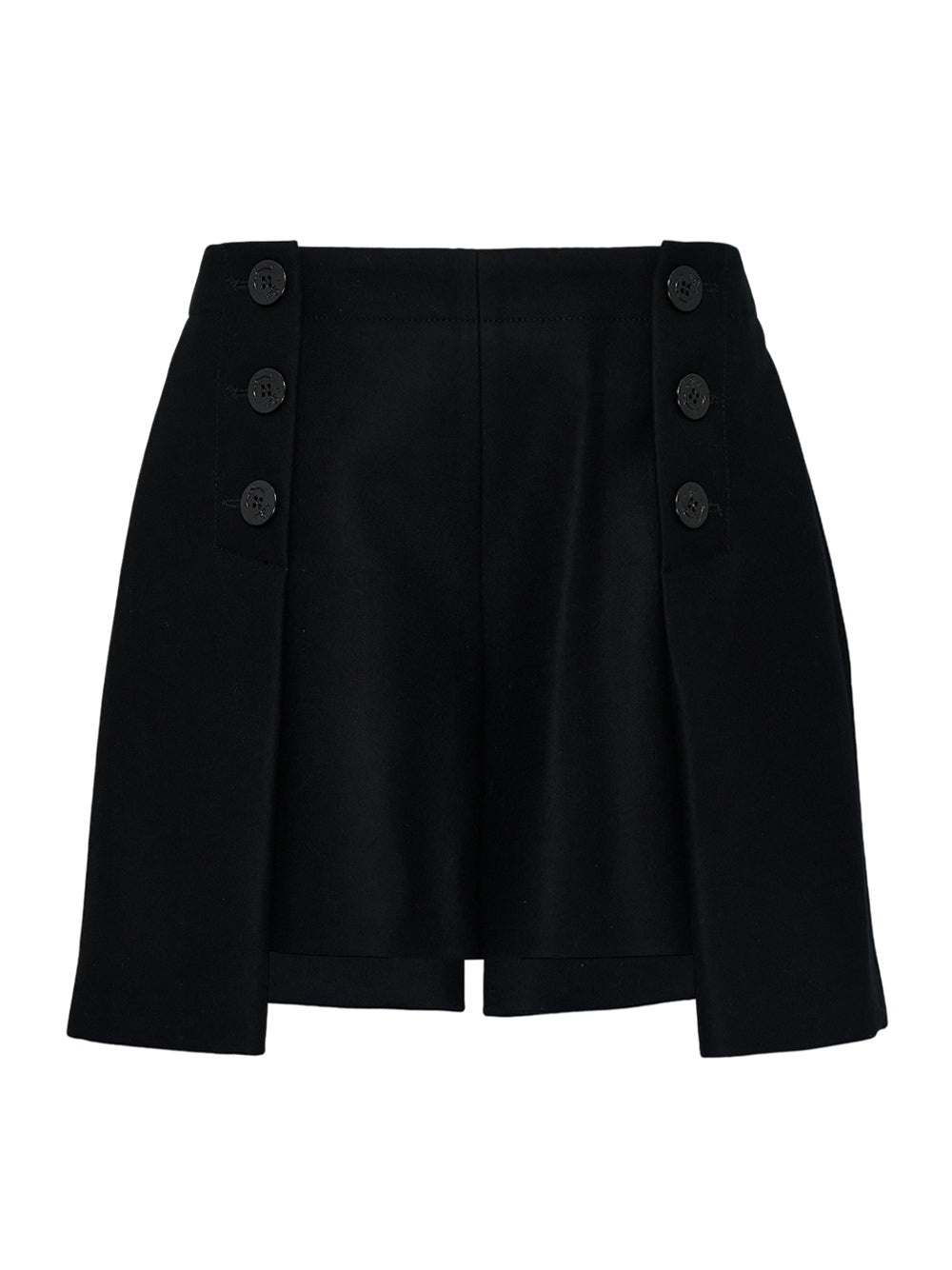 Wool Melton Shorts - 1