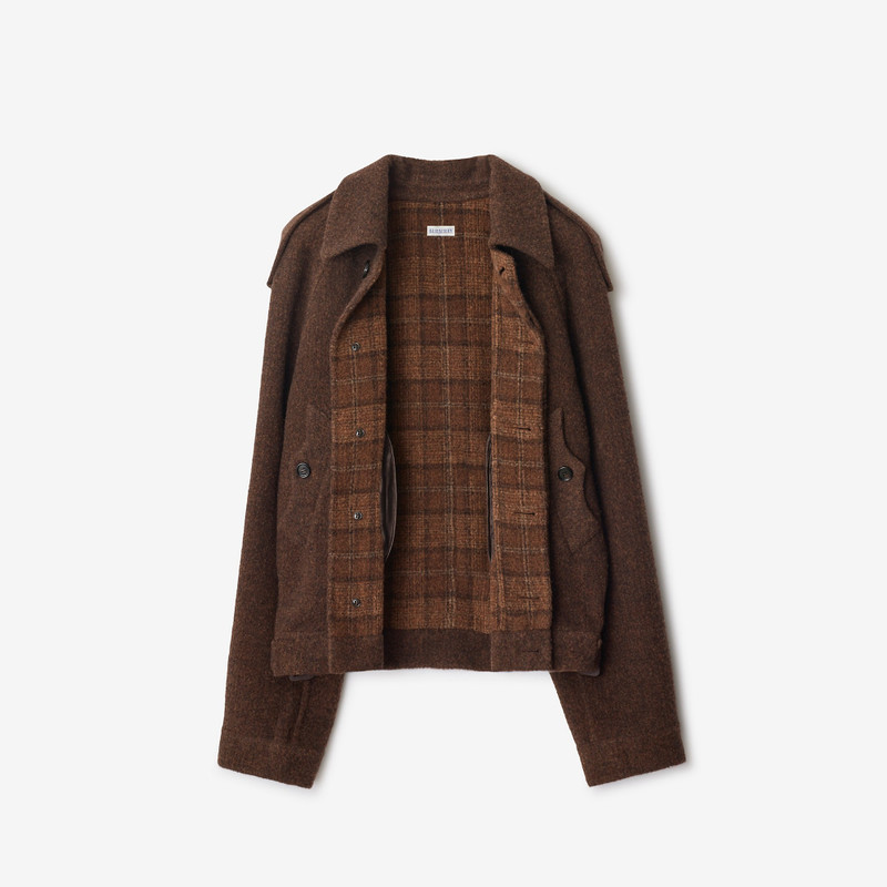 Detachable Scarf Wool Blend Jacket 5