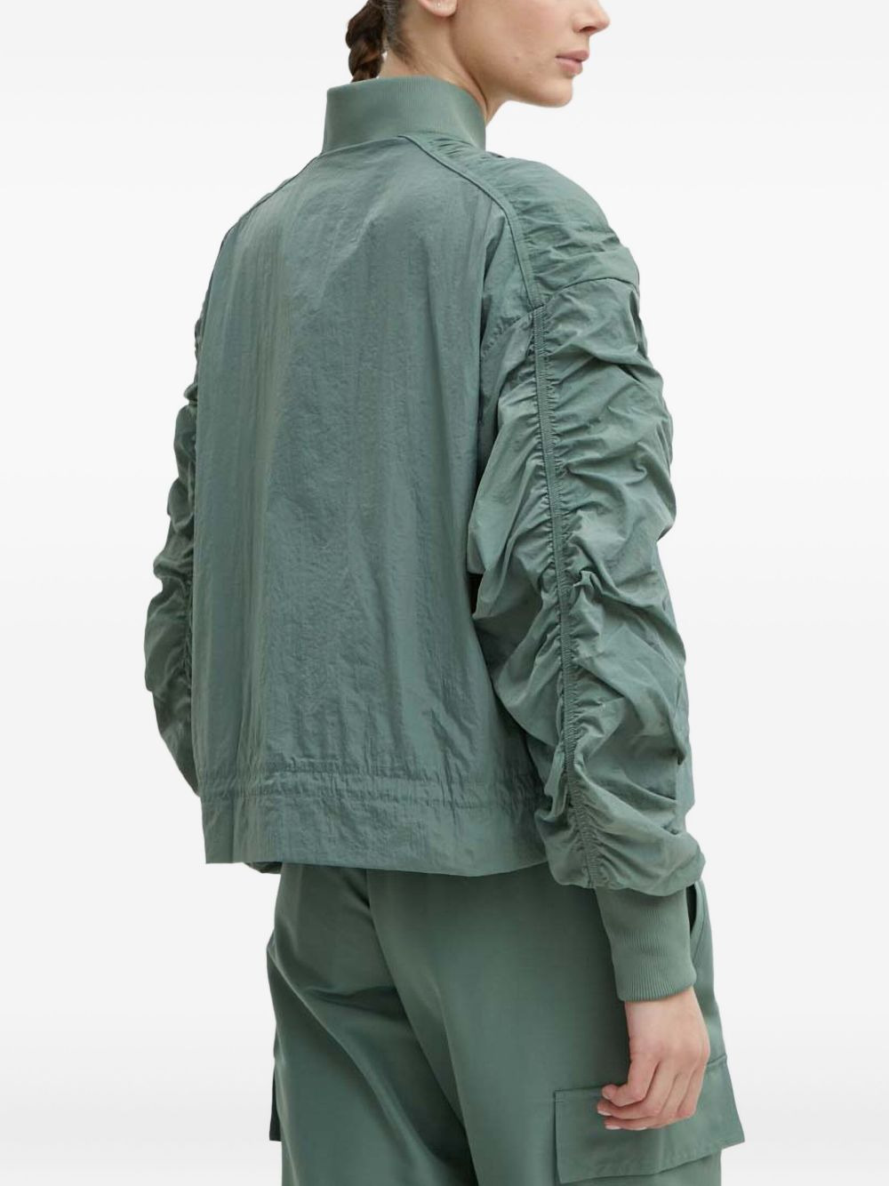 gathered-sleeve bomber jacket - 4