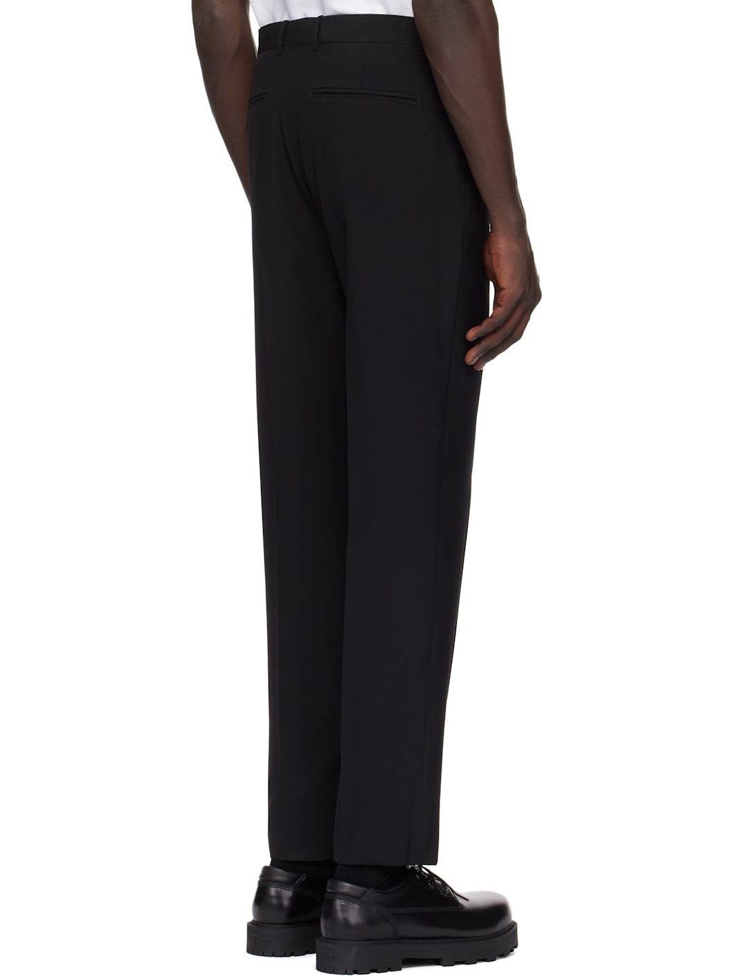 Black Slim Fit Tailored 2G Clip Trousers - 3