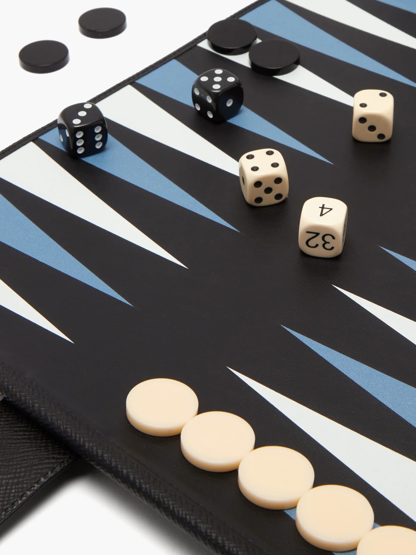 Panama roll-up leather backgammon travel set - 2