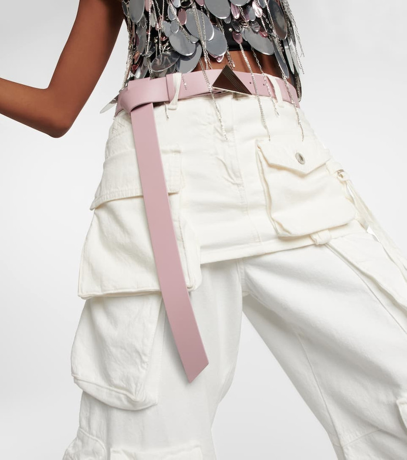 THE ATTICO Leather belt outlook