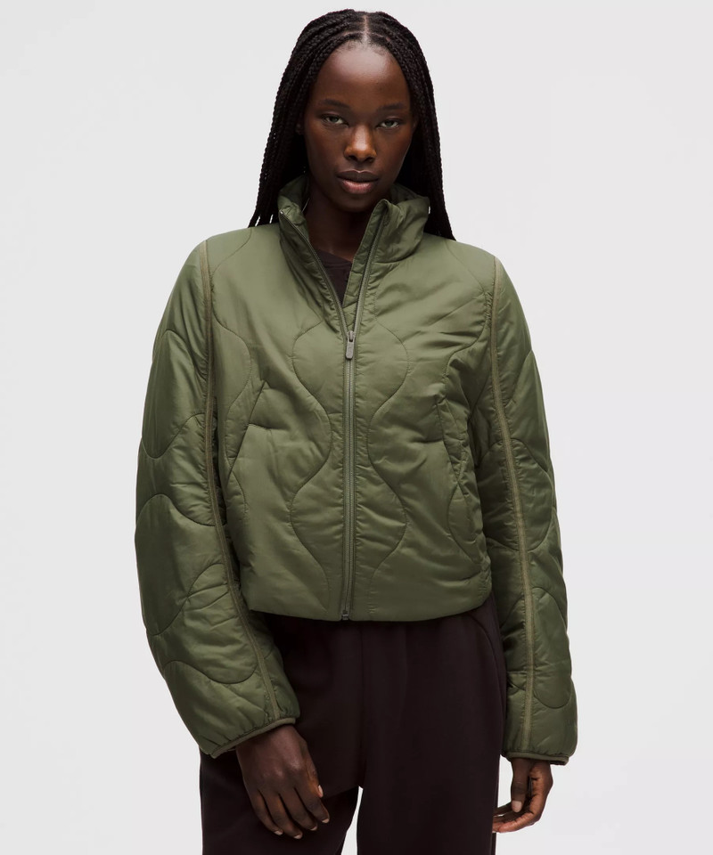 Quilted Light Insulation Cropped Jacket 1