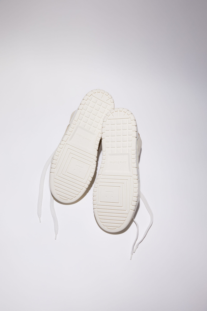 High top leather sneakers - White/Off White 3