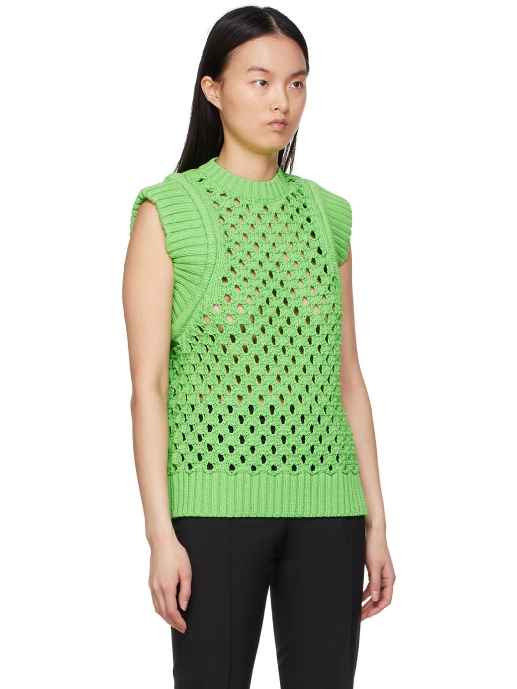 Green Cotton Vest - 2