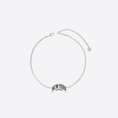 BALENCIAGA Cities New York Necklace  in Silver outlook