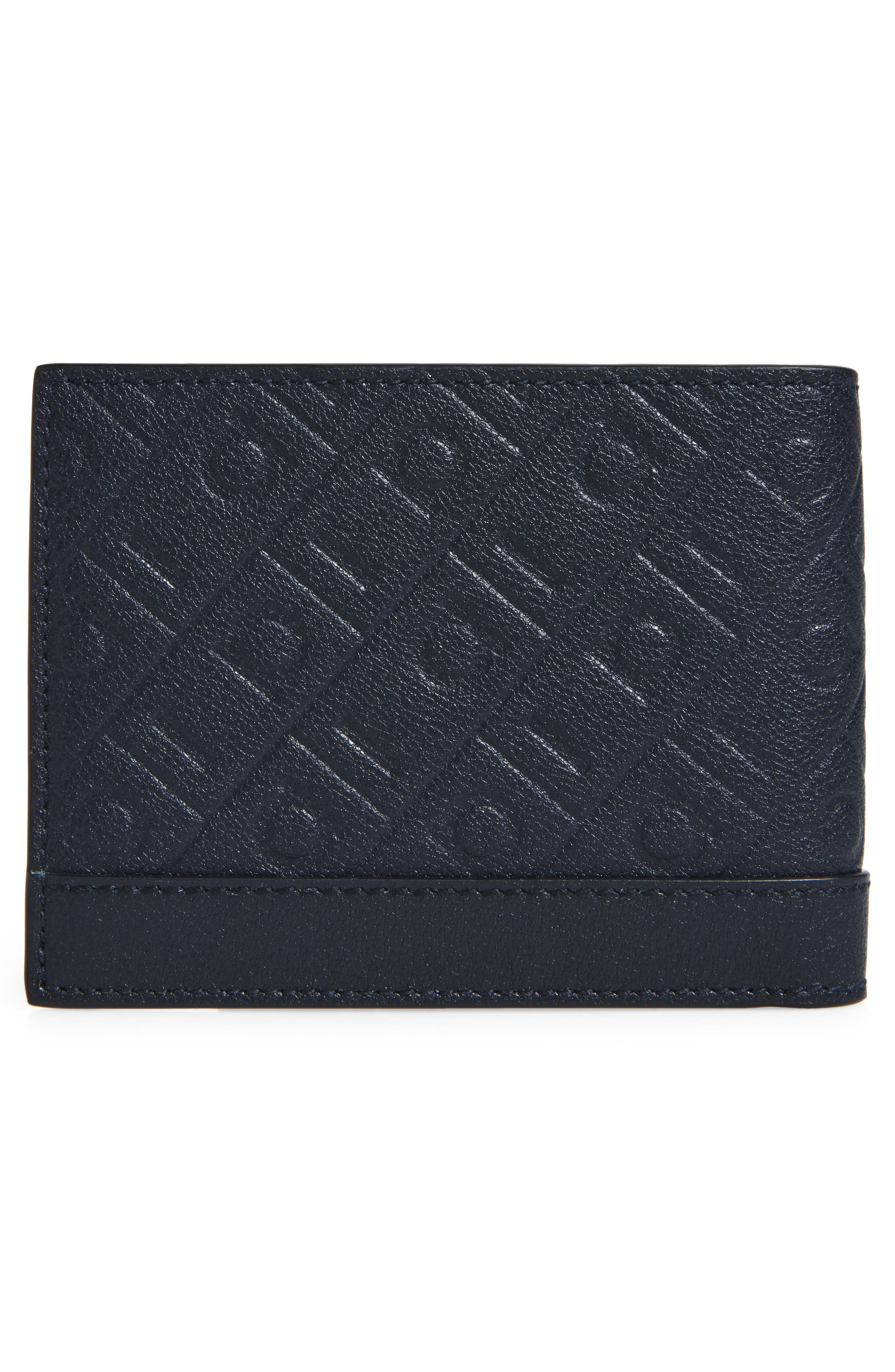 FERRAGAMO Gancio Embossed Leather Bifold Wallet in Bluemarine at Nordstrom - 3