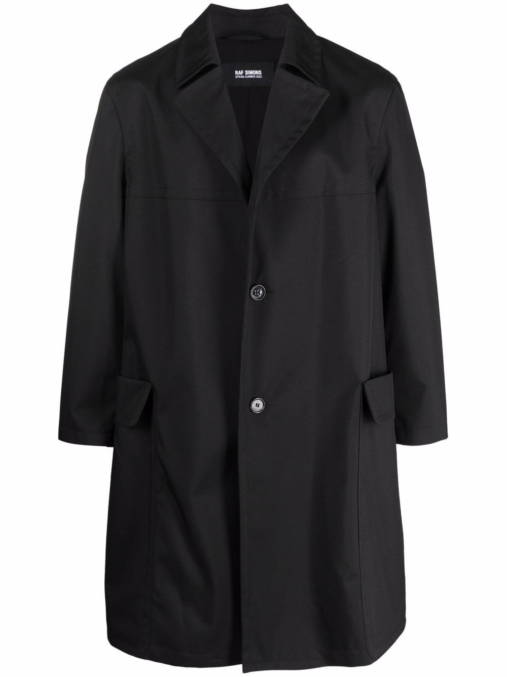 single-breasted fastening coat - 1