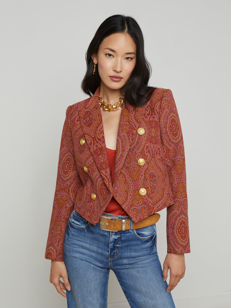 L'AGENCE Lila Jacquard Blazer outlook