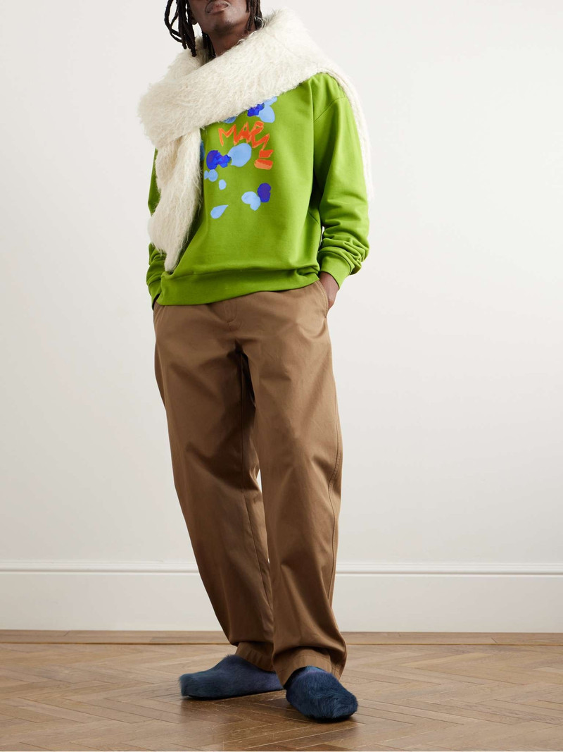 Marni Logo-Print Cotton-Jersey Sweatshirt outlook