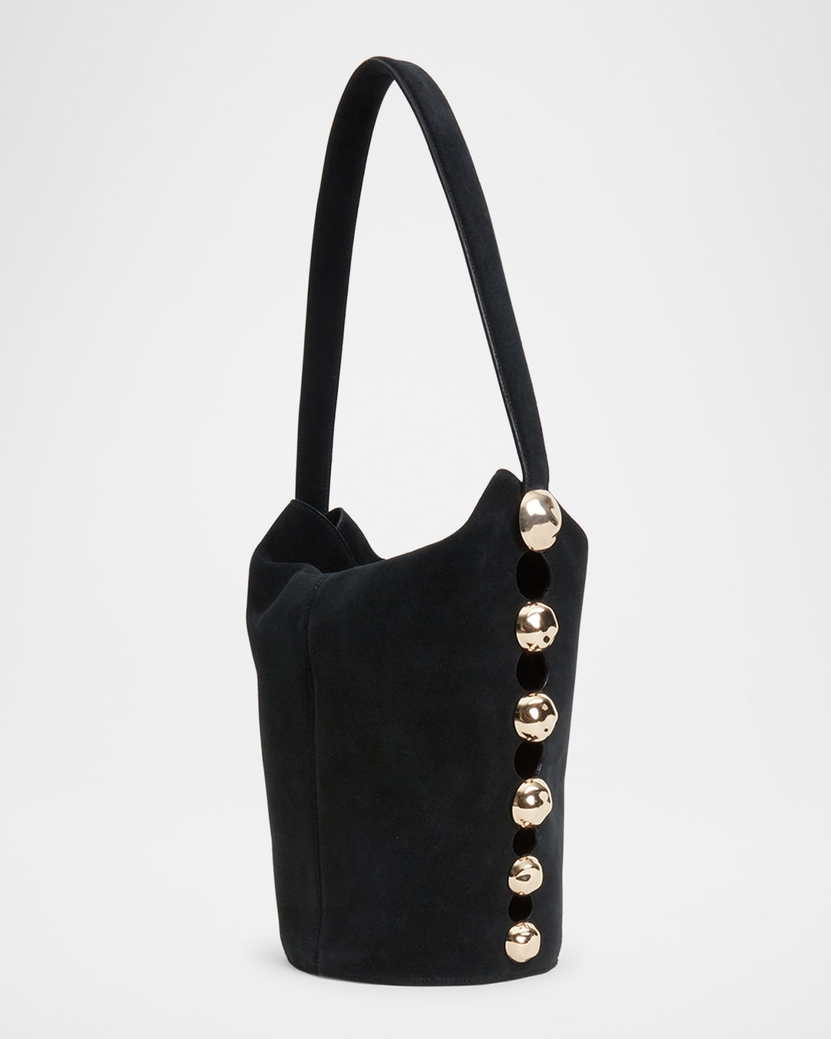 Amaya Studded Leather Bucket Bag - 1