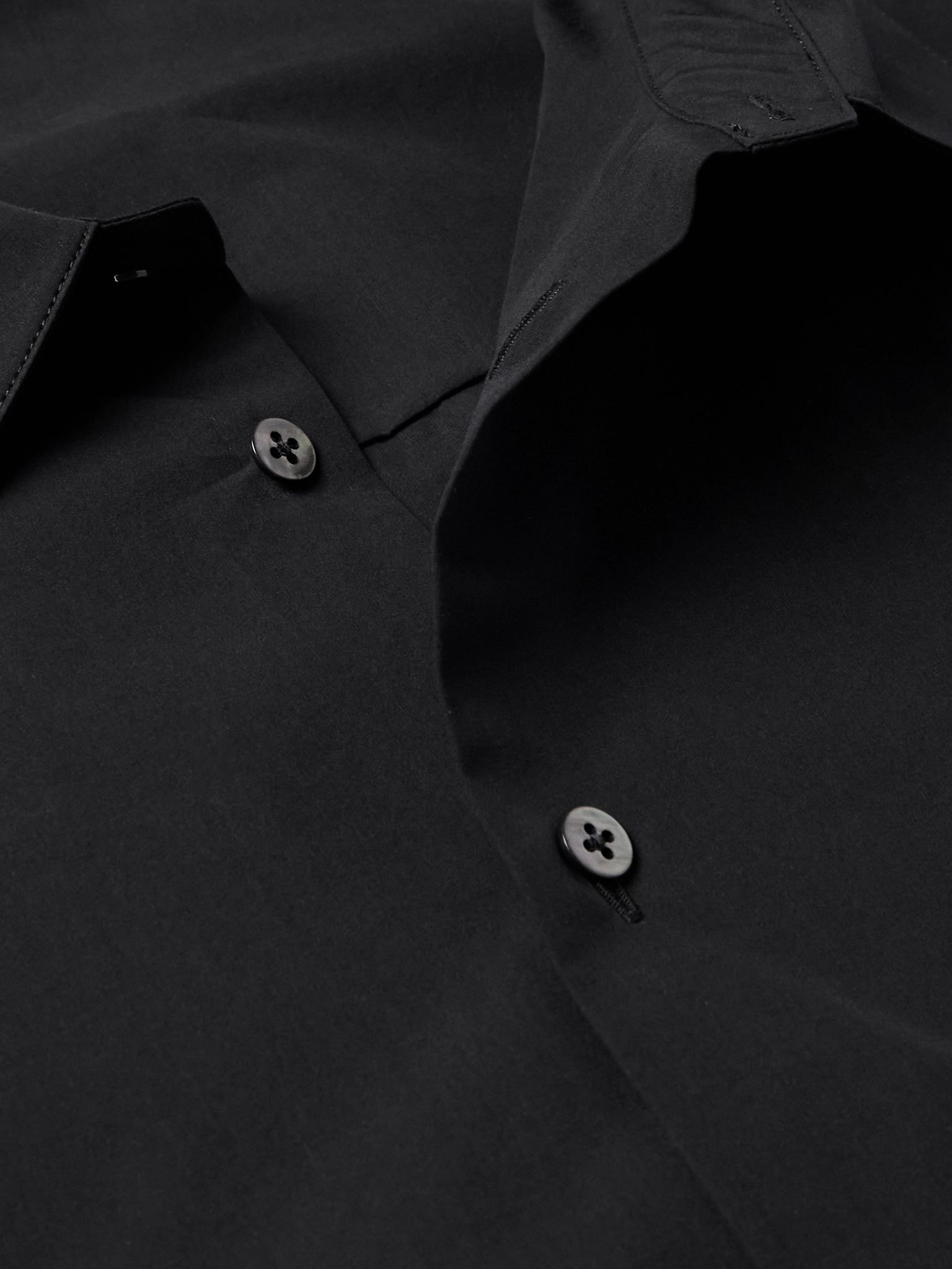 Lukre Oversized Cotton-Poplin Shirt Black - 5