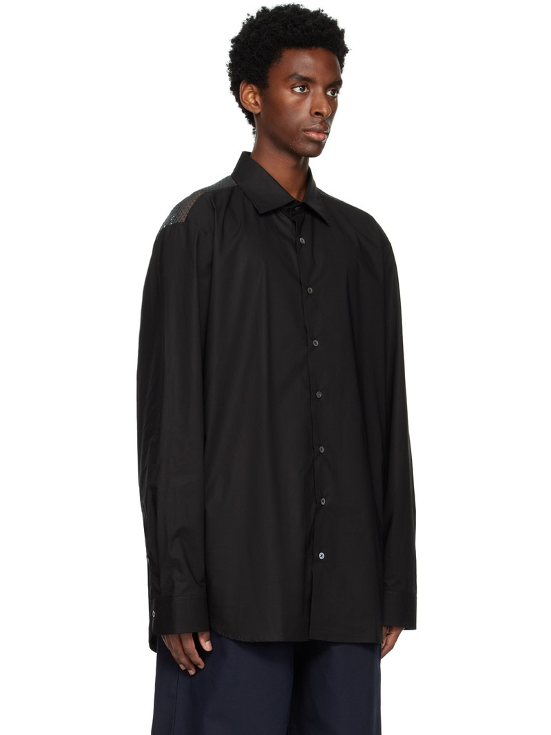 Black Mesh Panel Shirt 2