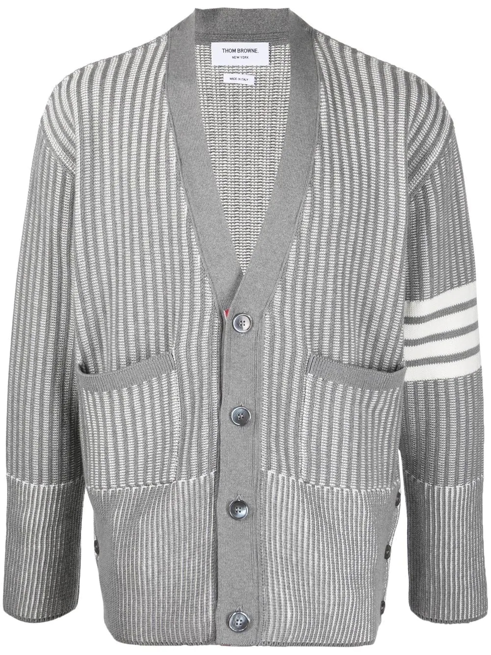 4-Bar V-neck cardigan - 1