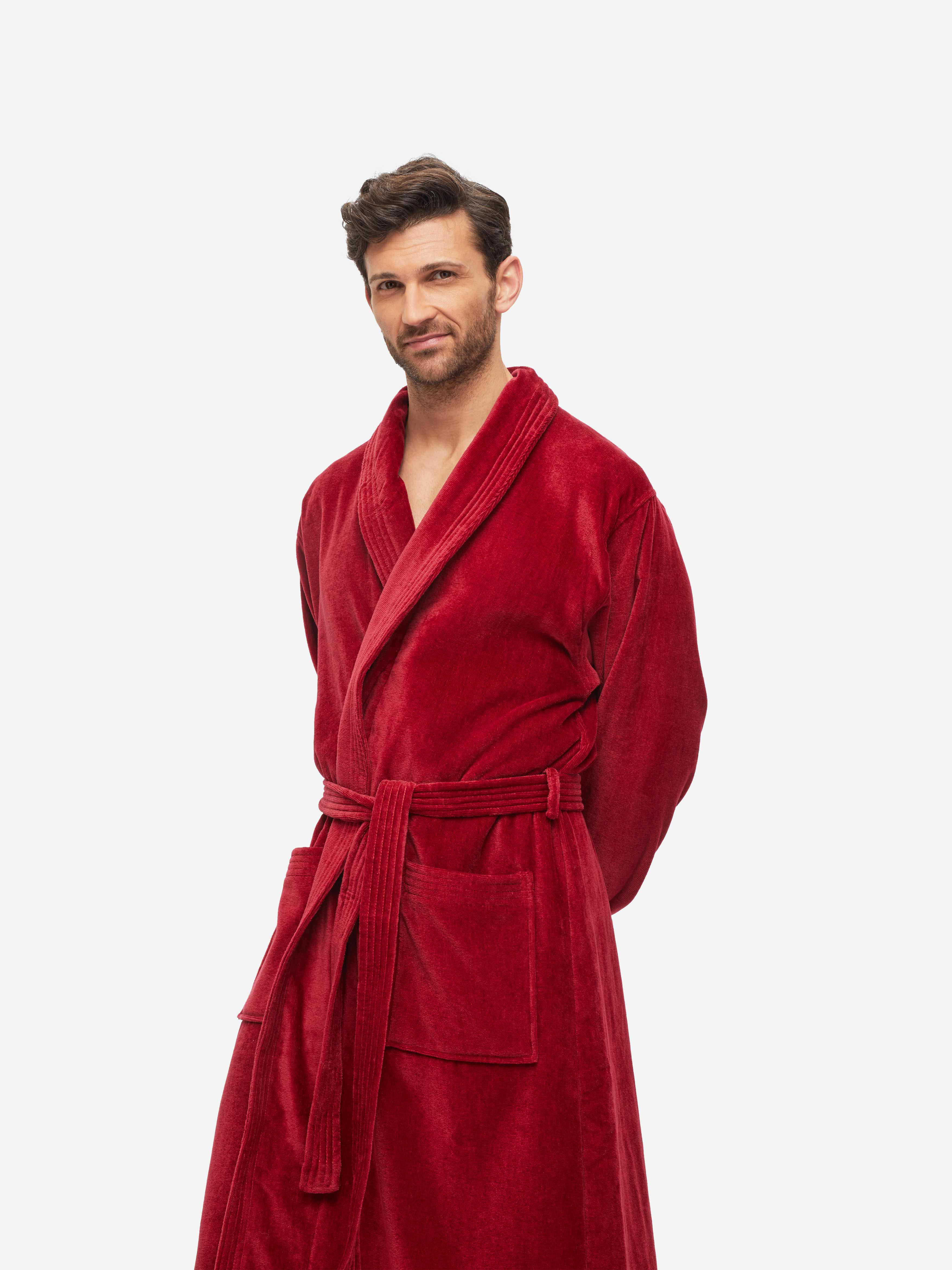 Men's Bathrobe Triton 10 Terry Cotton Wine - 7