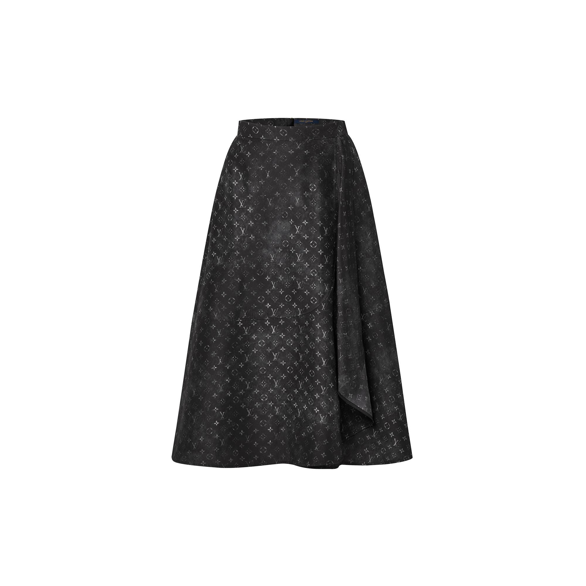Monogram Cloud Pleat Detail Skirt - 1