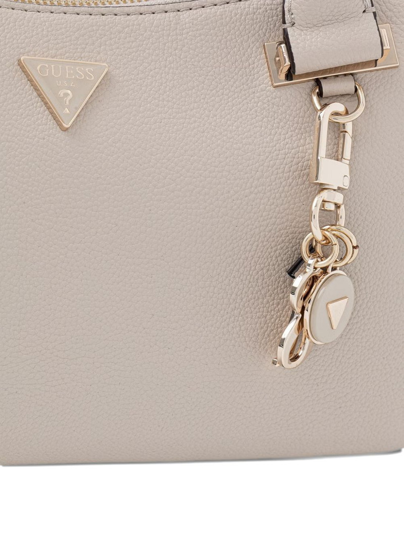 Evie pebbled logo-plaque tote bag 4